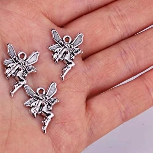 5pcs Charms Angle 22x15mm Handmade Craft Pendant Making fit,Vintage Tibetan Silver color,DIY For Bracelet Necklace