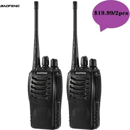 2pcs Baofeng BF-888S Walkie Talkie Walkie Portable Radio CB radio ham radio BF 888S Comunicador Transceiver two way radio