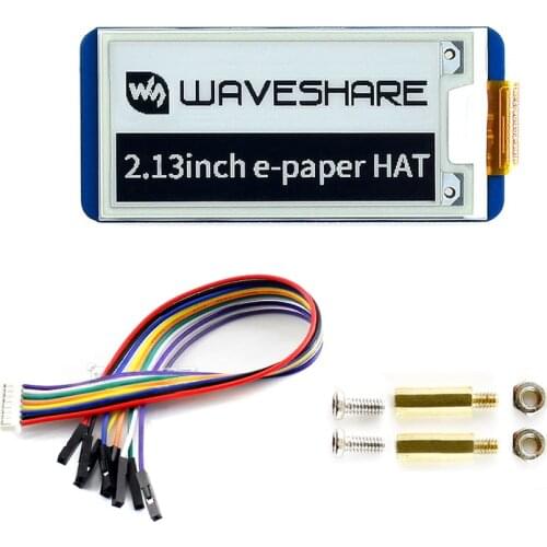 2.13 Inch E-Paper HAT for Raspberry Pi 4 250x122 Resolution E-Ink Display SPI Interface LCD Supports Raspberry Pi/ Arduino/STM32