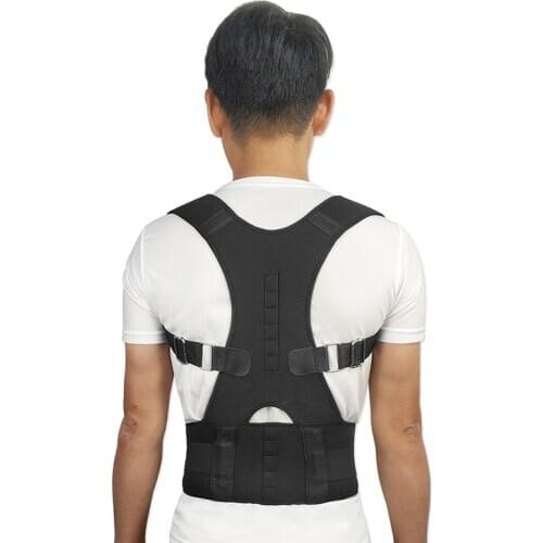 ZK40 Adjustable Magnetic Posture Corrector Corset Back Brace Back Belt Lumbar Support Straight Corrector for Men Women S-2XL