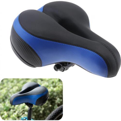Wide Thicken Cycling Bicycle Saddle Seat Cushion Soft Silicone MTB Road Bike Saddle with Reflective Stickers