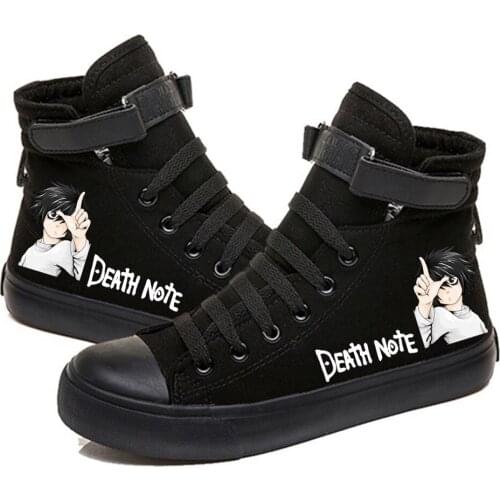 Death Note Printed High Top Canvas Shoes Cozy Sneakers
