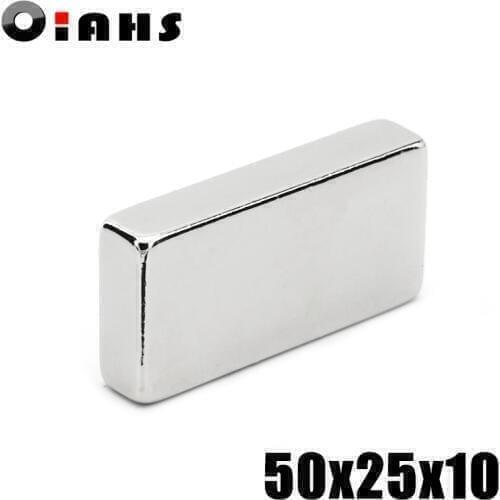 2pcs F50x25x10mm Super Powerful Strong Rare Earth Block NdFeB Magnet Neodymium N35 Magnets F50*25*10mm