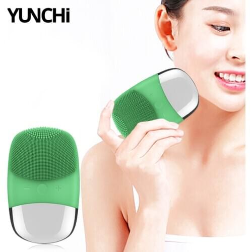 Sonic Electric Face Cleansing Brush Usb Rechargeable Massage Face Cleanser Safe Silicone Bristles 12000rpm Skin Care Products