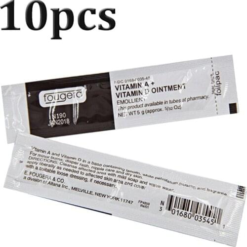 Fougera Vitamin Ointment A&D Anti Scar Tattoo Aftercare Cream for Tattoo Body Art Permanent Makeup Tattoo Supplies 10pcs