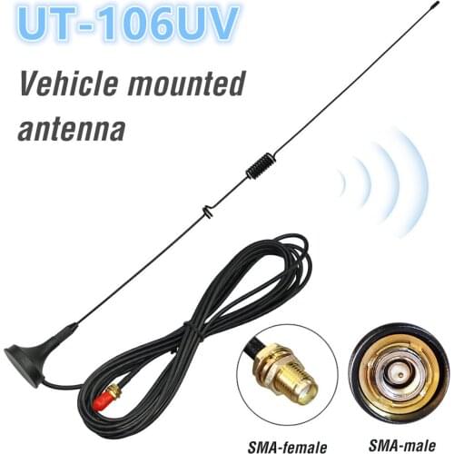 1pcs Female Connector Dual Band Car Antenna On-board Antenna VHF UHF for Baofeng UV-5R UV82 GT-3TP GT-5 Ham Radio Accessories
