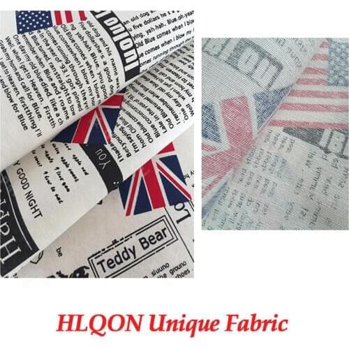 100% cotton sateen stretch USA and UK National flag fabric for sewing women clothing upholstery tissue wedding dress