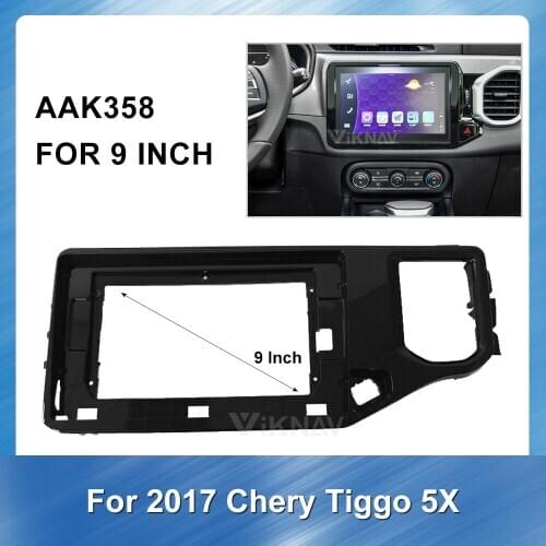 2 din Car Radio Fascia for CHERY TIGGO 5X 2017 Frame Stereo receiver tereo Panel Dash Mount Trim Installation Kit Facia
