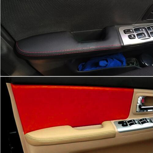 4pcs Microfiber Leather Interior Door Panel / Door Armrest Cover Trim For Kia Spectra Cerato 2005 2006 2007 -2009 2010 2011 2012