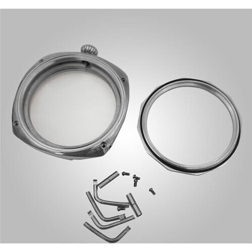 47mm Polished Stainless Steel Watch Case for ETA 6497 6498 for Seagull St36