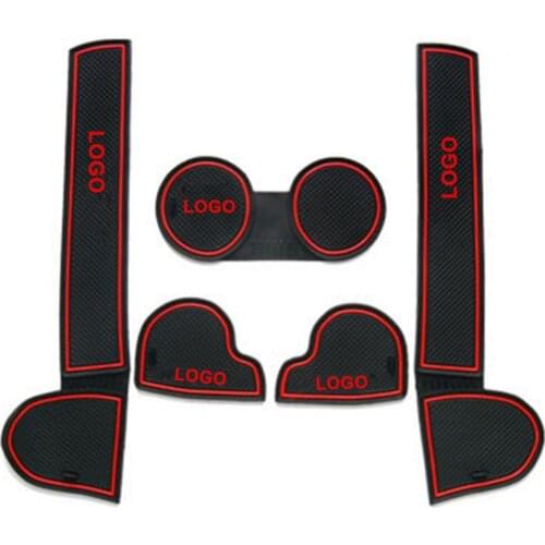 5pcs Anti-Slip Gate Slot Cup Pad Car Door Groove Mat Rubber for Mazda 3 BK 2003 2004 2005 2006 2007 2008 2009 MK1 Accessories