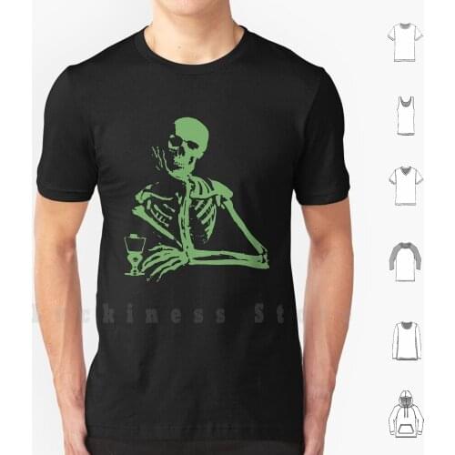 Absinthe Skeleton Grean T Shirt DIY Cotton Big Size S-6xl Absinthe Skeleton Dead Drink Grean Death Goth 1891 Absinthium