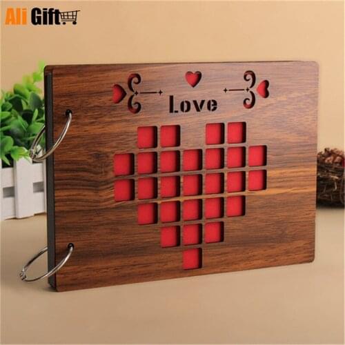 10 Sheets 4 5 6 7 Inch Photos Wood Covering Handmade Albums Loose-leaf Pasted Baby Lovers Album Wedding DIY Memorial Fotoalbum