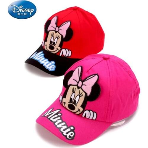 Disney Minnie Mouse Cute Baby Baseball Cap For Girls Spring Autumn Babies Bone Hat Kids Hip Hop Sun Hats Childrens Cartoon Caps
