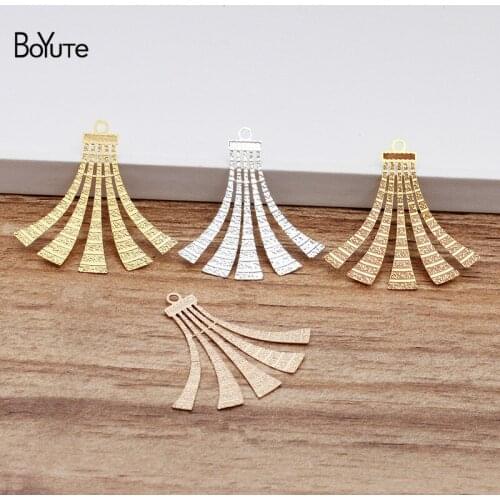 BoYuTe (20 Pieces/Lot) Metal Brass Corrosion Sheet 35MM Ribbon Pendant Diy Hand Made Jewelry Accessories