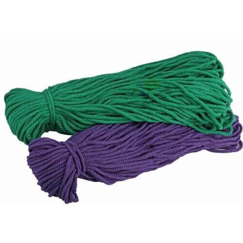 Spot 5mm thick color cotton rope 5mm thick three-strand color cotton rope 100M ribbons for crafts plaid ribbon