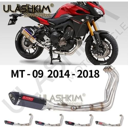 Motorcycle Full System Carbon Escape Middle Exhaust For yamaha FZ09 MT09 MT-09 FZ-09 XSR900 2013-2020 Not for Tracer Exhaust