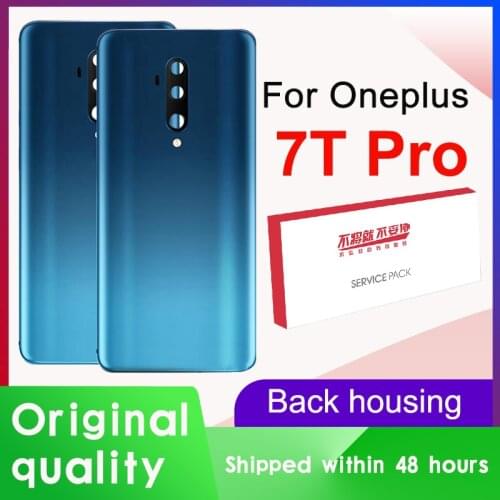 Original Back Housing Replacement For Oneplus 7T Pro Back Cover Battery Glass For One plus 7T Pro Rear Cover With Logo