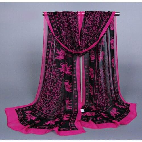 Popular Printing Classic Chiffon Scarf New Autumn Small Long Scarf Women Shawl, Wrap Four Seasons Decorate Cartoon Chiffon