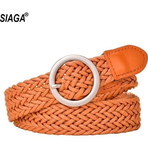 Ladies Design Quality Knitted Canvas Eastic Force Belts for Women Female Fashion Accessories Extend 110cm Length AK046