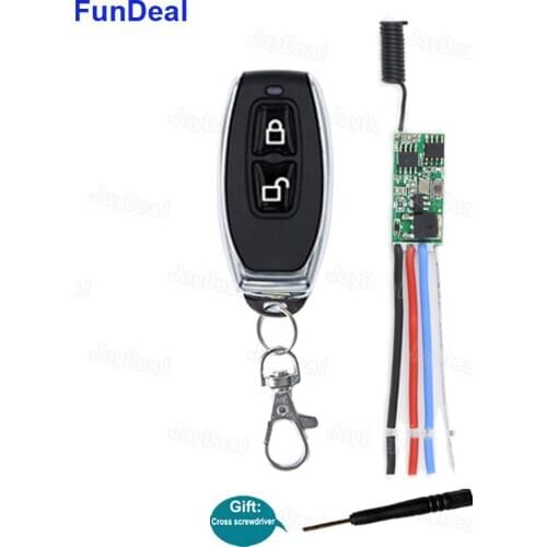 433 MHz Wireless Remote Control Switch DC 6V 9V 12V 24V Mini LED Light Receiver Relay with Transmitter Remote Control Smart Home