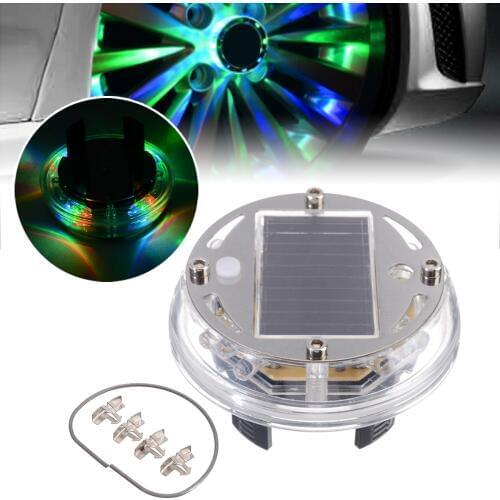 High Qrade 4 Modes 12 LED RGB Car Auto Solar Energy Flash Wheel Tire Rim Light for Auto Car Decoration Colorful Atmosphere Lamp