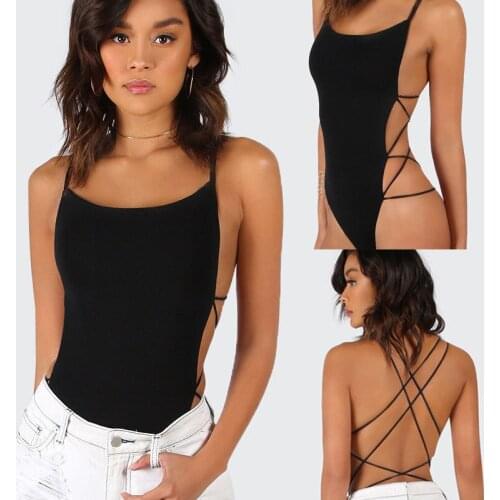 Sexy Women Summer Clubwear Strap Backless Bodysuits Ladies Bodycon Party Jumpsuit Hot Nightwear Clothing