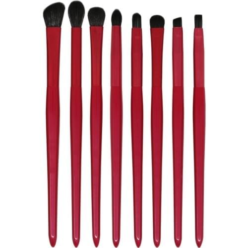 Beginner Cork Wood Handle Eye Shadow Brush Private Label