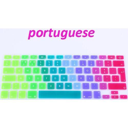 Portugal Portuguese EU / UK Silicone Keyboard Cover Skin Sticker Protection Film For Mac Macbook Air Pro Retina 13 15 17 inch