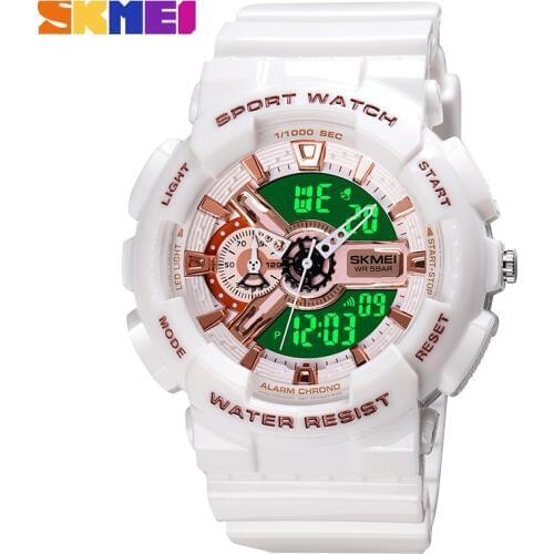 SKMEI Women Watches White Sport Watch LED Digital Waterproof Casual Watch S Shock Male Clock 1509 relogios masculino Watch Man