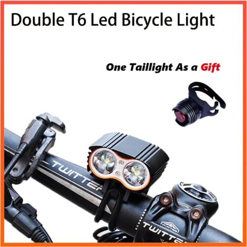 USB Bike Light LED 15000Lm Water Proof Headlight T6 Leds Cycling Lamp Lantern Flashlight With Free Tail light