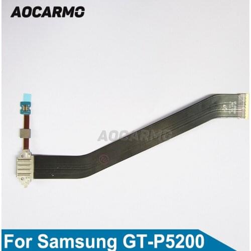 Aocarmo USB Charger Port Connector Flex Cable For Samsung Galaxy Tab 3 10.1 P5200