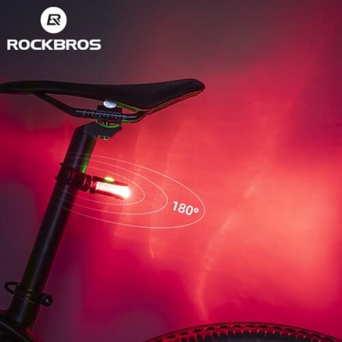 ROCKBROS Floodlight Bike Light Led USB Rechargeable 200mAh 3 Modes Warning Rear light Easy To Disassemble Bike Accessories