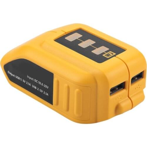 High Quality DCB090 Dual Usb Battery Adapter Dock Power Source Connector Used for 14.4V to 18V Lion Battery