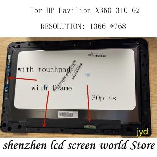 Original 11.6" LED LCD Touch Screen Digitizer Display Panel Assembly + Bezel For HP Pavilion X360 310 G2