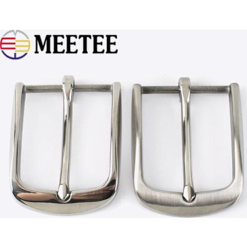 2pcs Fashion Solid Stainless Steel Belts Buckles Metal Pin Buckle Head for Mens Jeans 38-40mm Wide Waistband DIY Leather Craft