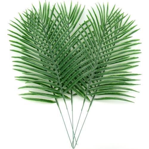 1 PCS Large Plastic Artificial Green Leaf Tropical Palm Foliage Leaves Plant For Hawaiian Party Wedding Home Garden Decorations