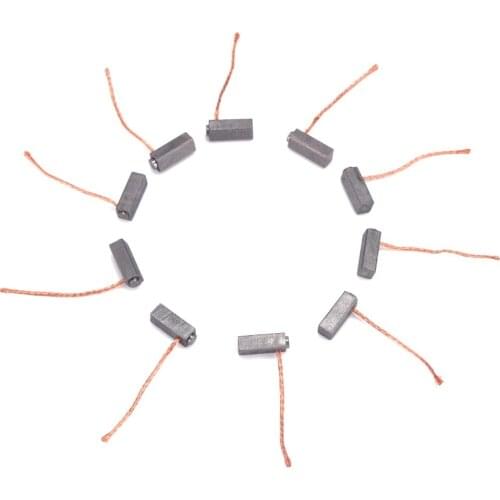 10pcs Conductive Carbon Brushes Motor Brush Set For Generic Electric Replacement For Motor Commutator Slip Ring 5*6*14mm