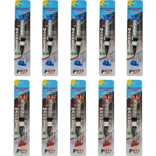 10 in 1 pack Golf tees professional step down plastic tee set with retail package blue red 2 color Free Shipping for golfer gift