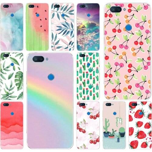 130FG Fashion Artistic LeafSoft Silicone Tpu Cover phone Case for xiaomi redmi mi 8 A1 A2 lite