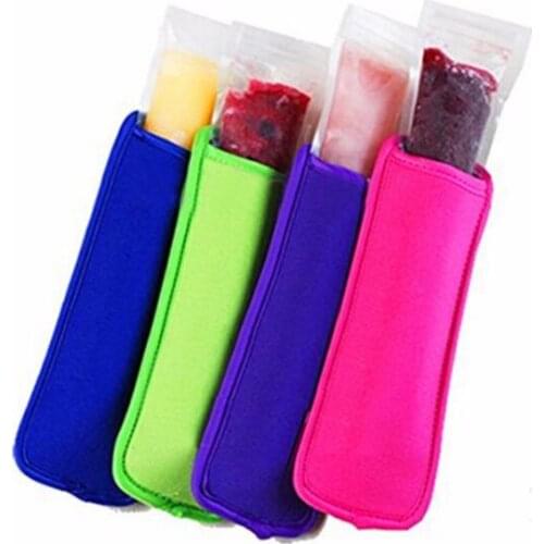 18x6cm Ice Sleeves Freezer Popsicle Sleeves Pop Stick Holders Ice Cream Tubs Party Drink Holders #32565