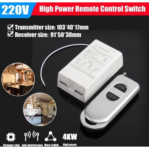 200M 220V Long Distance One Way Remote Control Power Switch 3000W High Power Wireless Switch with Remote Control