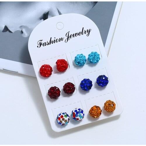2020 New Stainless Steel Earrings Shambhala Shiny Earrings. High Quality Spherical Crystal Female Earring Jewellery
