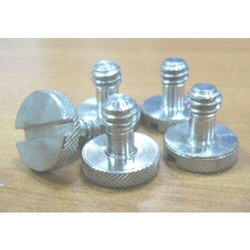5x 1/4"-20 stainess steel camera screws for tripod and QR plate camera 5D2/3 7D (pack of five)