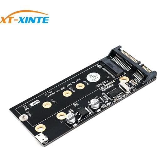 M.2 to USB SATA Adapter for NGFF M.2 KEY B to SATA 2.5 with USB 2.0&3.5 HDD Bracket Riser Card for 2230 2242 2260 2280 M2 SSD
