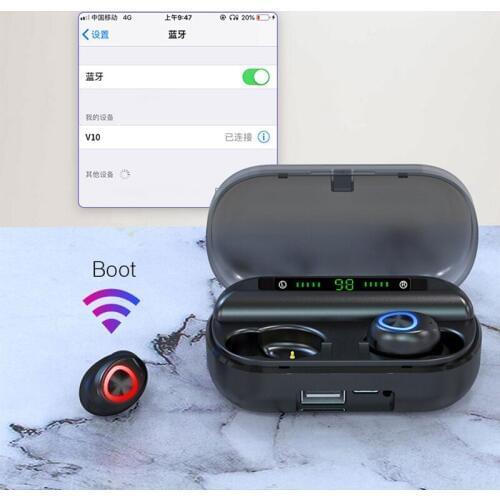 Wireless Bluetooth Earphone Touch 9D Stereo TWS Bluetooth 5.0 Digital LED Display With Charger Box For Sports Headphones Headset