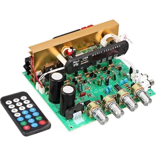 Bluetooth Amplifier Board 80W 2.1 Channel Subwoofer Amplificador o Board With Aux Fm Tf U Disk Home Theater Diy