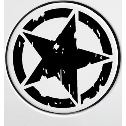 Fuzhen Boutique Decals Exterior Accessories Broken Five-Pointed Star Car Stickers Creative Decoration for Helmet Fuel Tank Cap