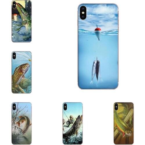 For Samsung Galaxy A81 A71 A51 A01 S20 S10 S9 S8 Plus A50 A70 A40 A30 A20 A10 Soft TPU New Style Pike Fish Art Fishing Lure