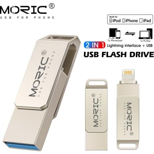IOS Flash Drive 128GB for iphone iPad Photostick USB 2.0 Pen Drive 64GB 32GB 256GB USB C Flash USB